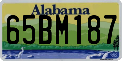 AL license plate 65BM187