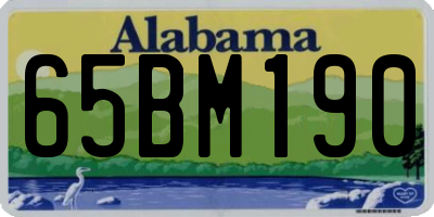 AL license plate 65BM190