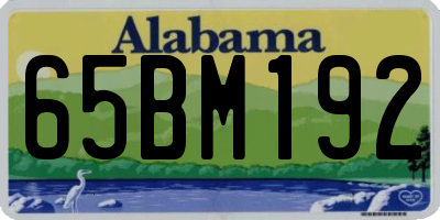 AL license plate 65BM192