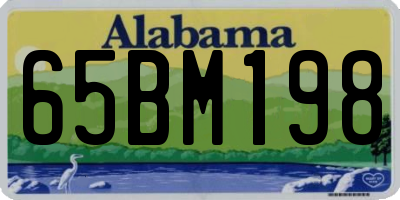 AL license plate 65BM198