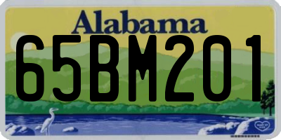 AL license plate 65BM201