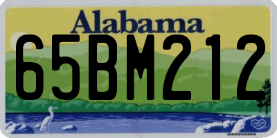 AL license plate 65BM212