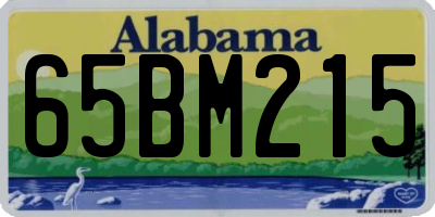 AL license plate 65BM215