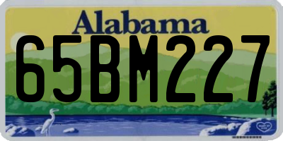 AL license plate 65BM227