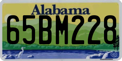 AL license plate 65BM228