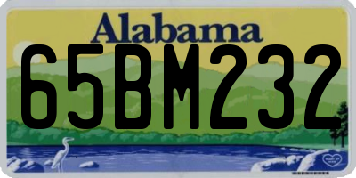 AL license plate 65BM232