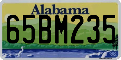 AL license plate 65BM235