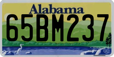AL license plate 65BM237