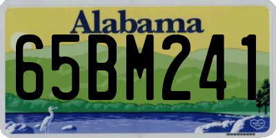 AL license plate 65BM241
