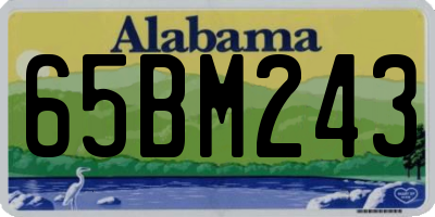AL license plate 65BM243