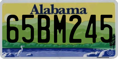 AL license plate 65BM245