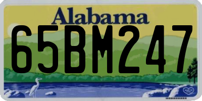 AL license plate 65BM247