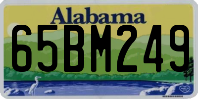 AL license plate 65BM249
