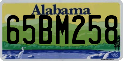 AL license plate 65BM258