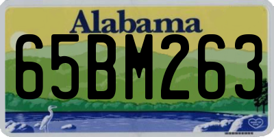 AL license plate 65BM263
