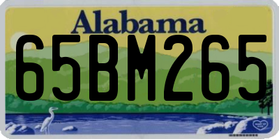 AL license plate 65BM265