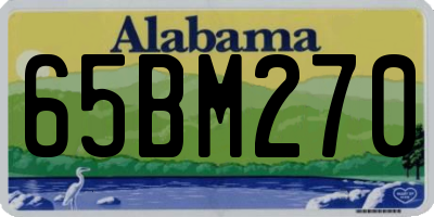 AL license plate 65BM270