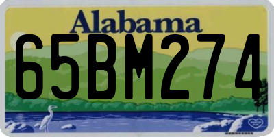 AL license plate 65BM274