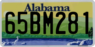 AL license plate 65BM281