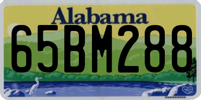 AL license plate 65BM288