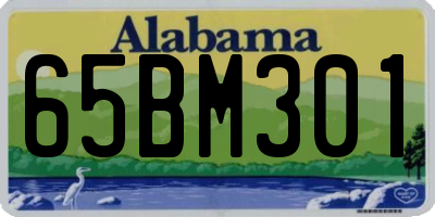 AL license plate 65BM301