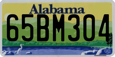 AL license plate 65BM304
