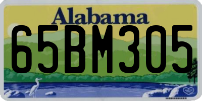 AL license plate 65BM305