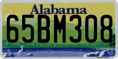 AL license plate 65BM308