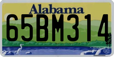 AL license plate 65BM314