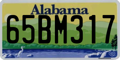 AL license plate 65BM317