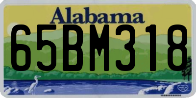 AL license plate 65BM318