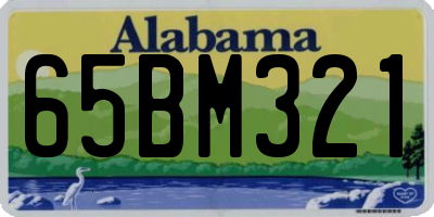 AL license plate 65BM321