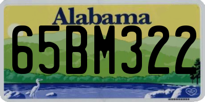 AL license plate 65BM322