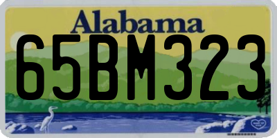 AL license plate 65BM323