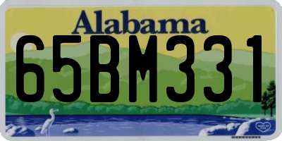 AL license plate 65BM331