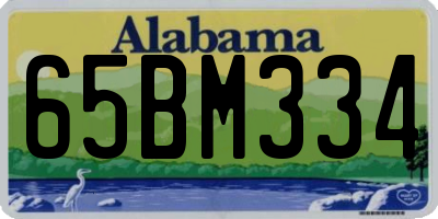 AL license plate 65BM334