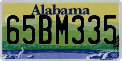 AL license plate 65BM335