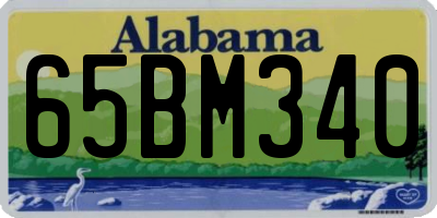 AL license plate 65BM340