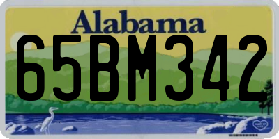 AL license plate 65BM342