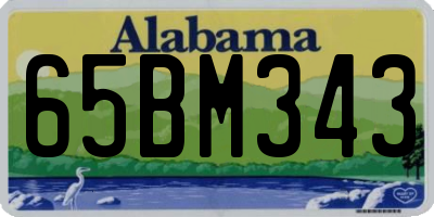 AL license plate 65BM343
