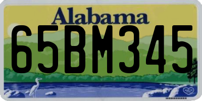 AL license plate 65BM345