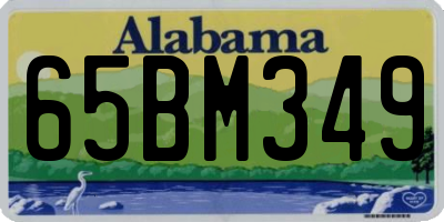 AL license plate 65BM349