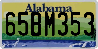 AL license plate 65BM353