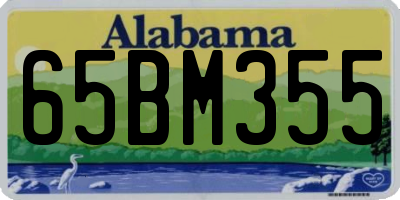 AL license plate 65BM355