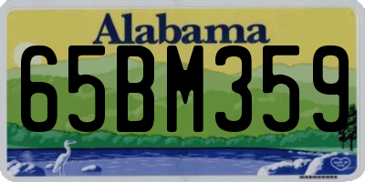 AL license plate 65BM359