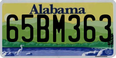 AL license plate 65BM363