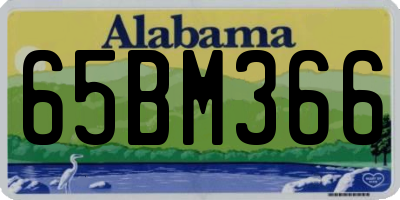 AL license plate 65BM366