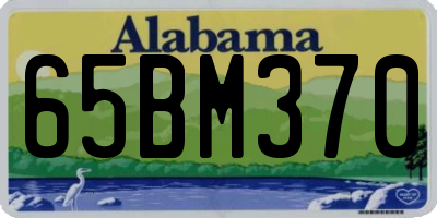 AL license plate 65BM370
