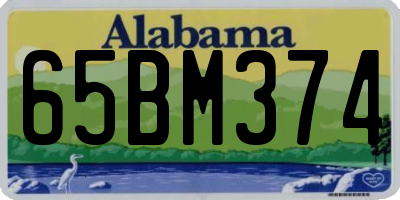 AL license plate 65BM374