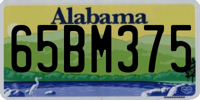 AL license plate 65BM375